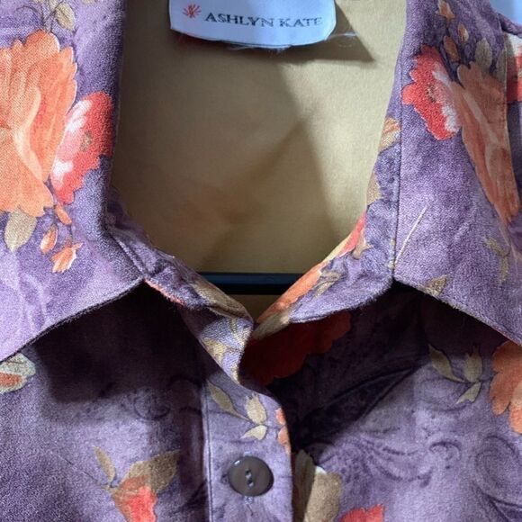 Vintage Ashlyn Kate Floral Print Button Down - Picture 4 of 9